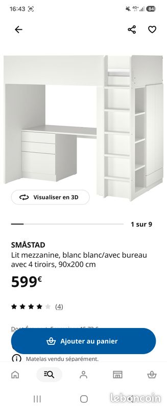 Lit superposé SMÅSTAD Ikea (image 7)