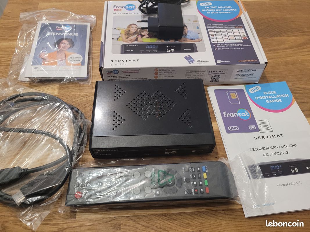 Décodeur Fransat 4K Servimat Sirius + Carte Intégrée - Neuf Sous Blister