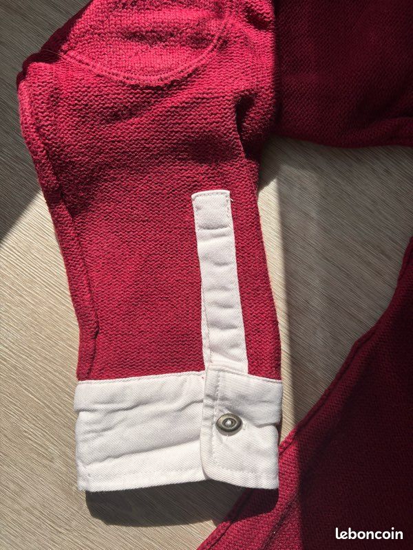 Pull homme Rugby Eden Park Rouge Bordeaux - Taille M - Très bon état (image 4)