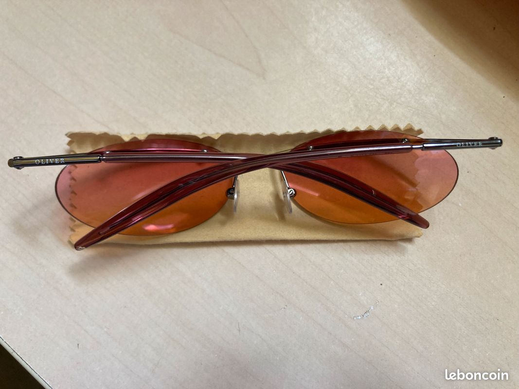 Paire de lunettes de soleil orange et rose de la marque OLIVER - neuve (image 6)