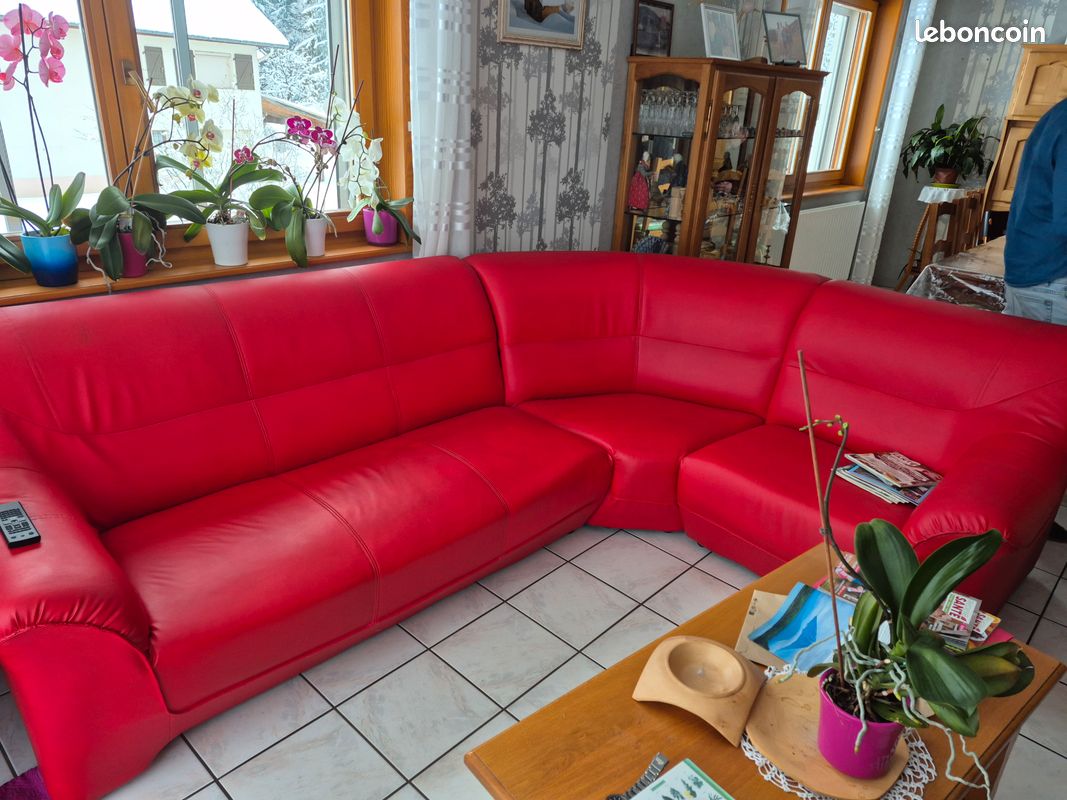 Banquette d angle simili cuir (image 1)