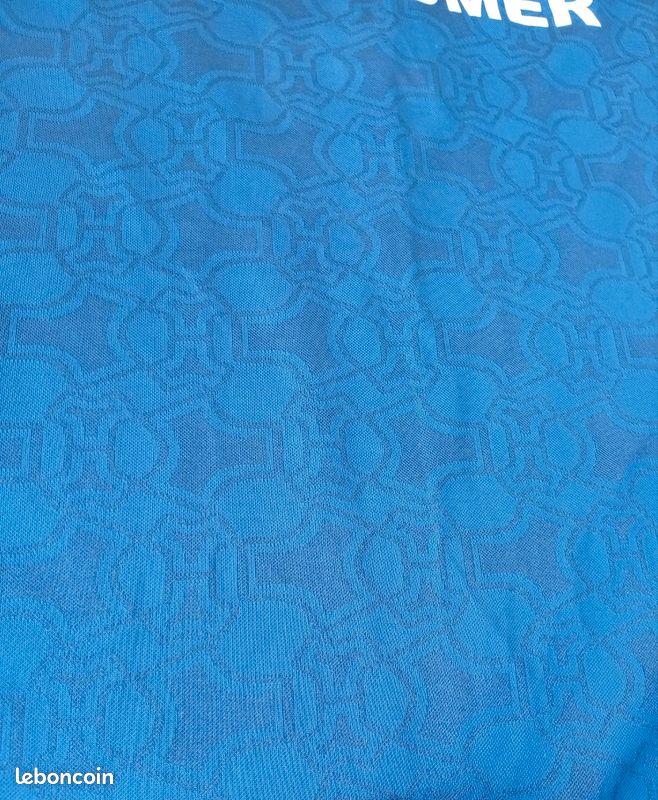 Maillot t-shirt Uhlsport football Macif saint omer pur Vintage rétro 1980 1990 porté (image 7)
