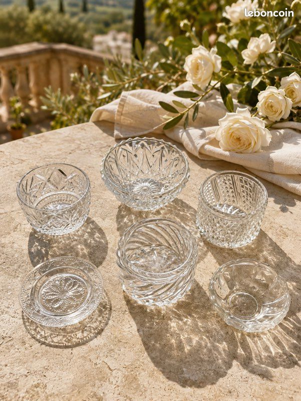 Lot 7 coupelles vintage en verre (image 1)