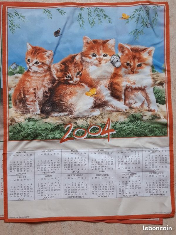 Torchon calendrier 2004 (image 1)