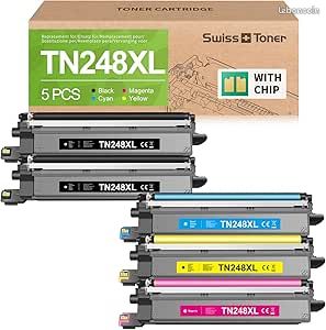 swiss toner TN248XL TN248 toner, compatibel met Brother MFC-L3760CDW