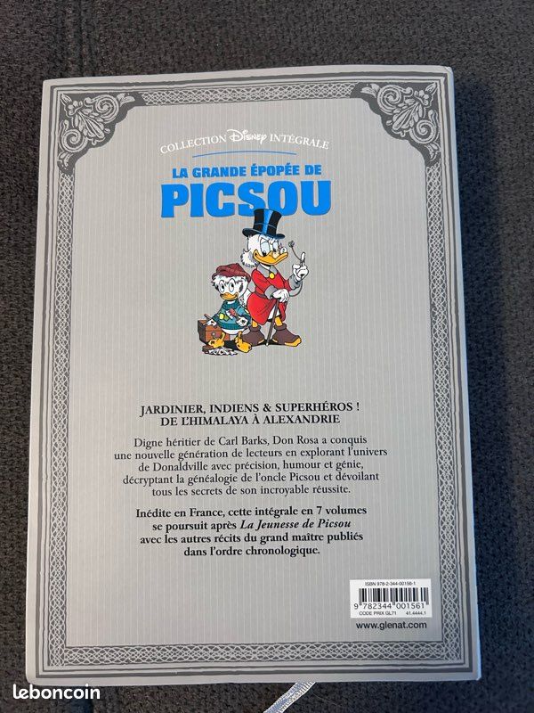 La grande épopée de picsou tome 4 trésor sous cloche intégrale don rosa état neuf (image 2)