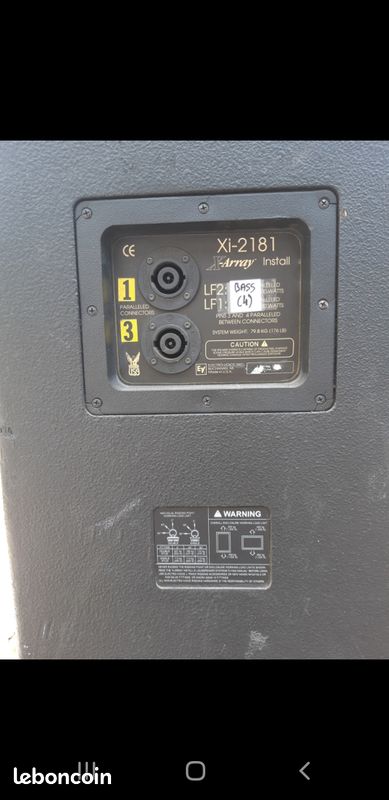 Vente de caisson électro Voice XI airway (image 2)