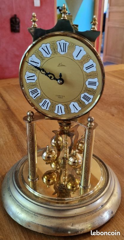 Horloge De Bureau Gousset Radiocommandée En Métal Cuivre - Cadran 19 Cm, Aiguilles Silencieuses, Design Rétro