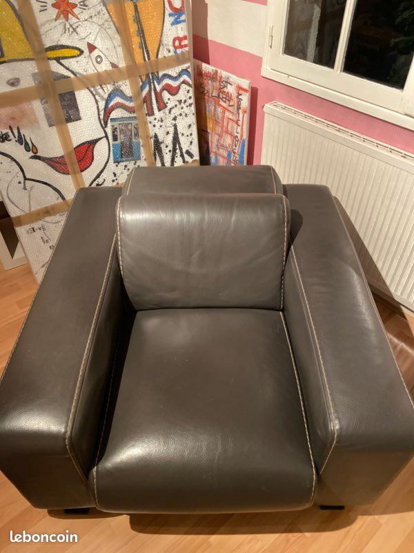Vends fauteuil en cuir Roche Bobois (image 4)