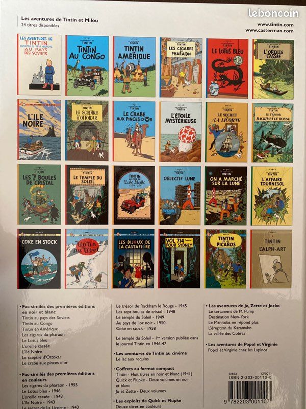 Lot de BD Tintin - Tome 1-11 (image 9)