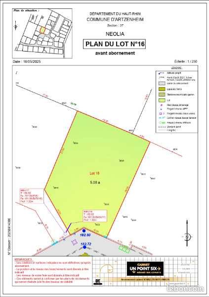 Terrain 508 m² · à Artzenheim · 100 106 €