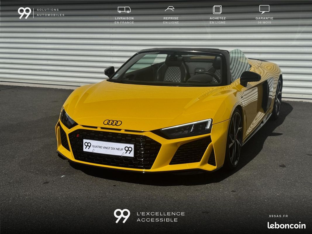 AUDI R8 Spyder V10 620ch Performance malus payé Miltek Carbon Full LOA 1521e/ MOIS LIVRAISON REPRISE (image 5)