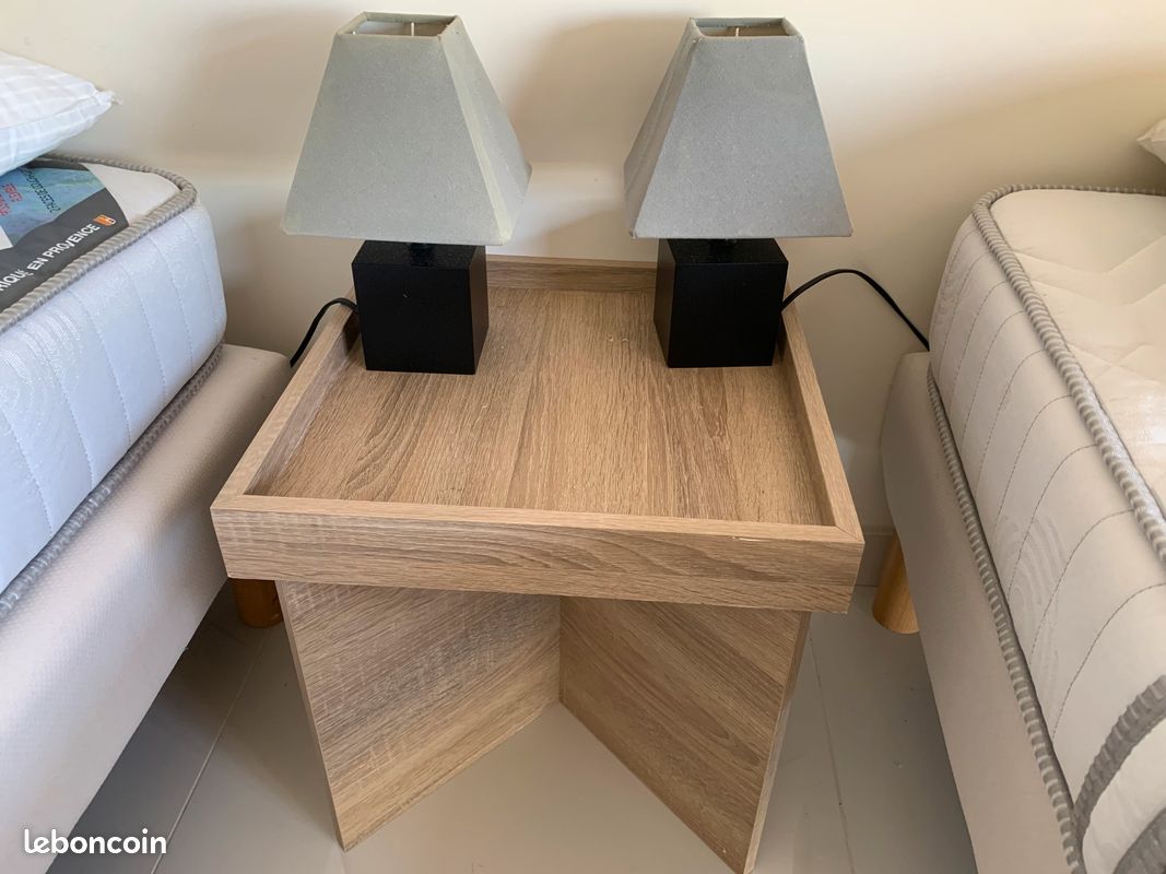 Vend 2 chevets + 2 lampes (image 2)
