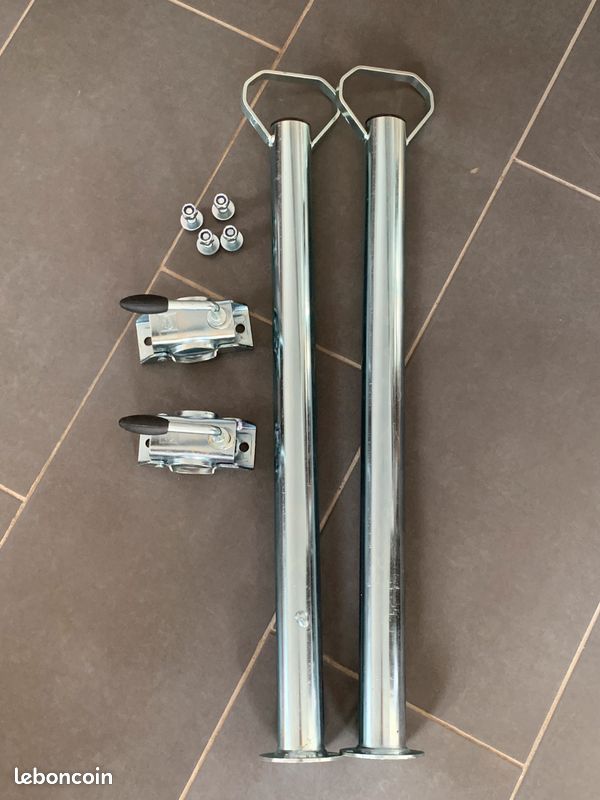 Paire de béquilles stabilisatrice 70 cm / diamètre 48 mm / béquilles stabilisatrice remorque (image 1)