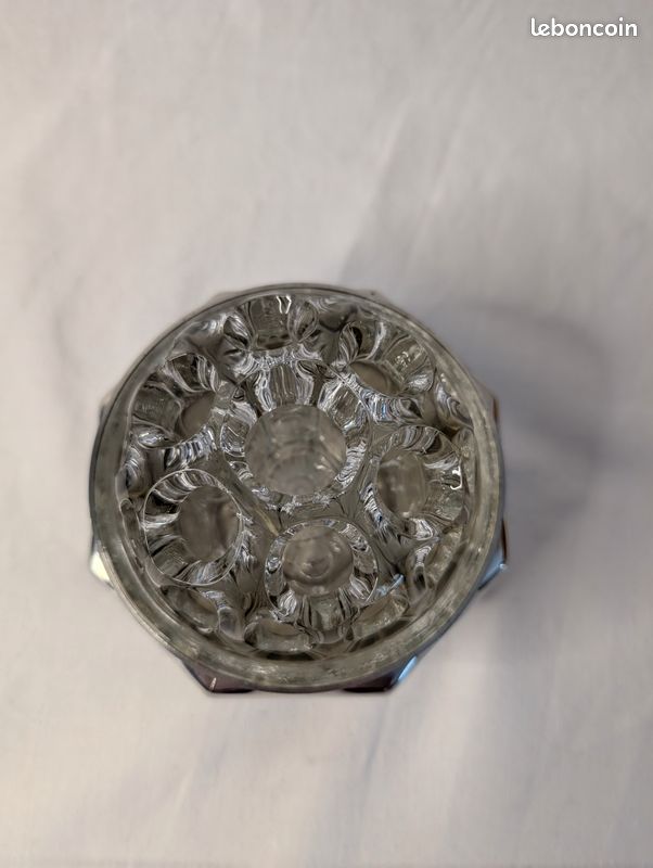 Ancien Pique-fleurs en Étain et Verre - Étains du Manoir (image 8)