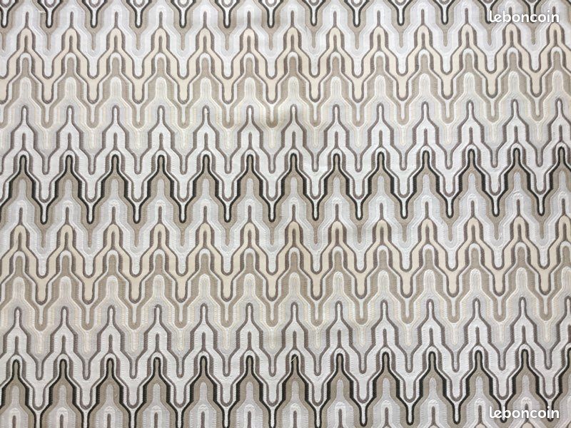 Coupon tissu jacquard motifs géométriques art déco Rubelli (image 1)