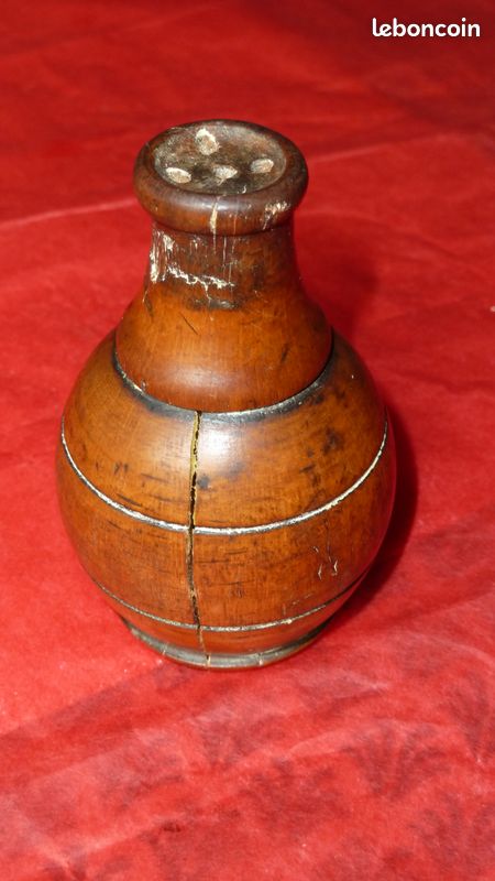 Saliere ancienne en bois d'olivier - origine provence - collection (image 3)