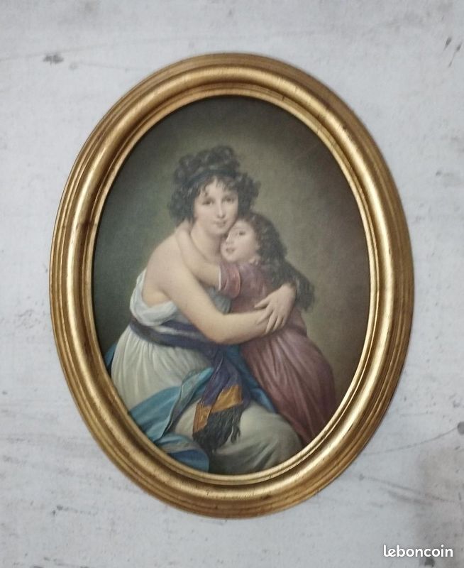 Grand tableau de charme, romantique, classique reproduction d'une peinture d'Elisabeth Vigée Lebrun (image 1)