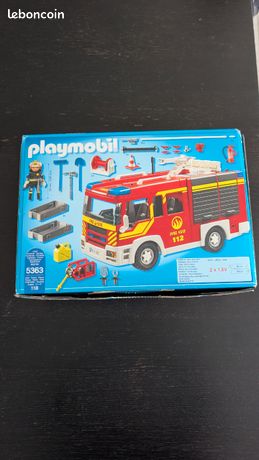 Playmobil - City Action -Camion De Pompiers Avec Échelle (113 Pièces