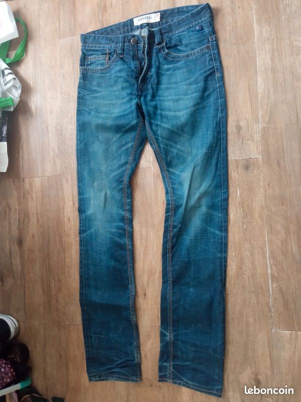 Kaporal jeans Marine foncé nuit bleu délavé demi slim taille us 28 K5 78 quality pantalon (image 1)