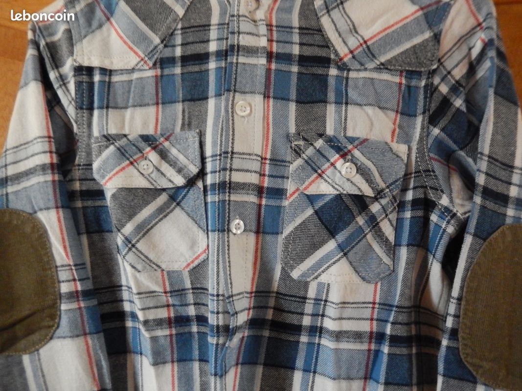 Chemise d'hiver bleue à carreaux (image 2)