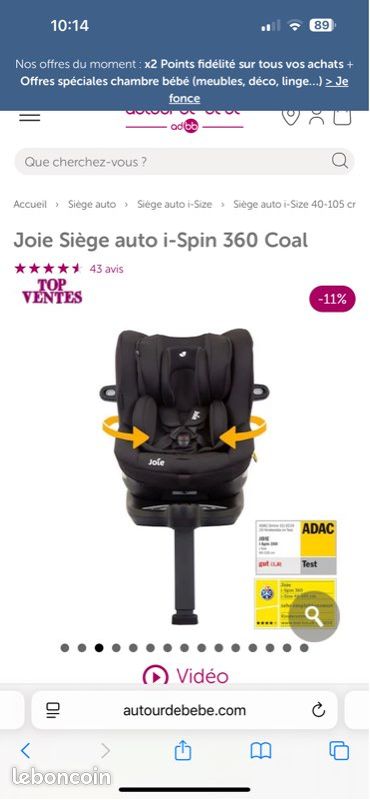 Siège auto Joie 360 (image 4)