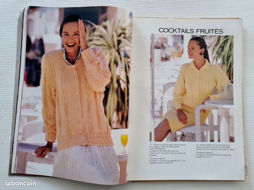 Catalogue Tricot Phildar Collection Femme été 1988 - Vintage Made In France