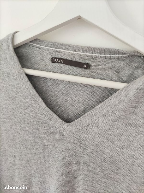 Pull gris basique Jules XL (image 2)