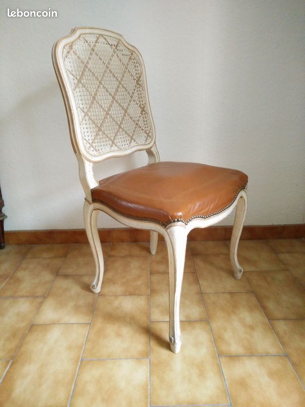Ensemble / lot de 6 chaises de style Régence / Louis XV de qualité (image 2)