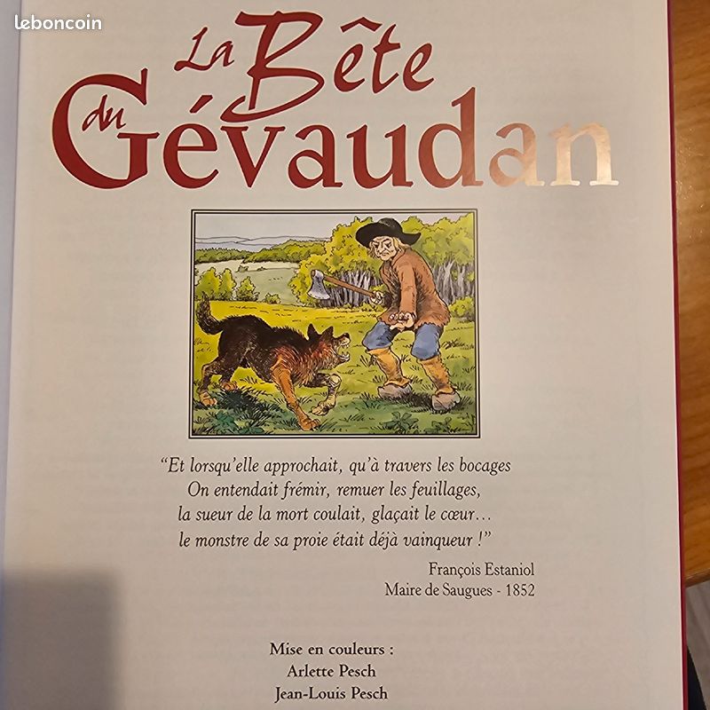 Bd dédicacé la bête du Gevaudan par Pesch (image 4)
