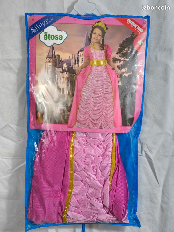 Déguisement Carnaval enfant fille Princesse rose 7-9 ans costume (image 3)
