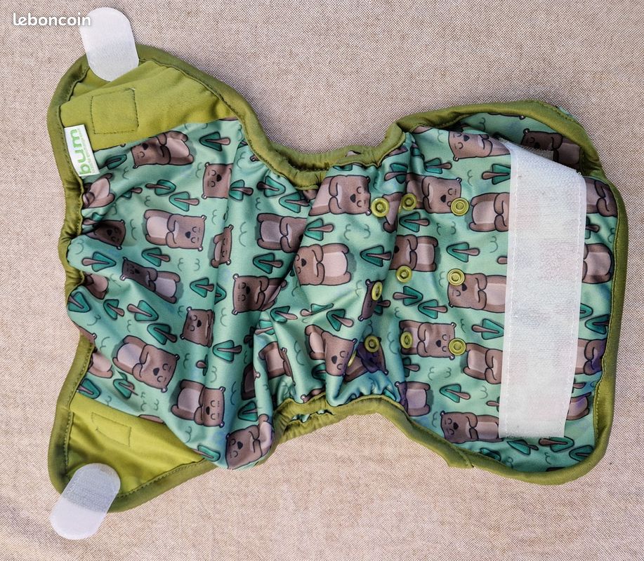 Couche Bum diapers lavable avec 2 Inserts de 0 à 3 ans neuve (image 5)