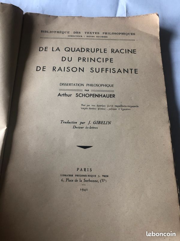De la quadruple racine du principe de raison suffisante - Arthur Schopenhauer (image 2)