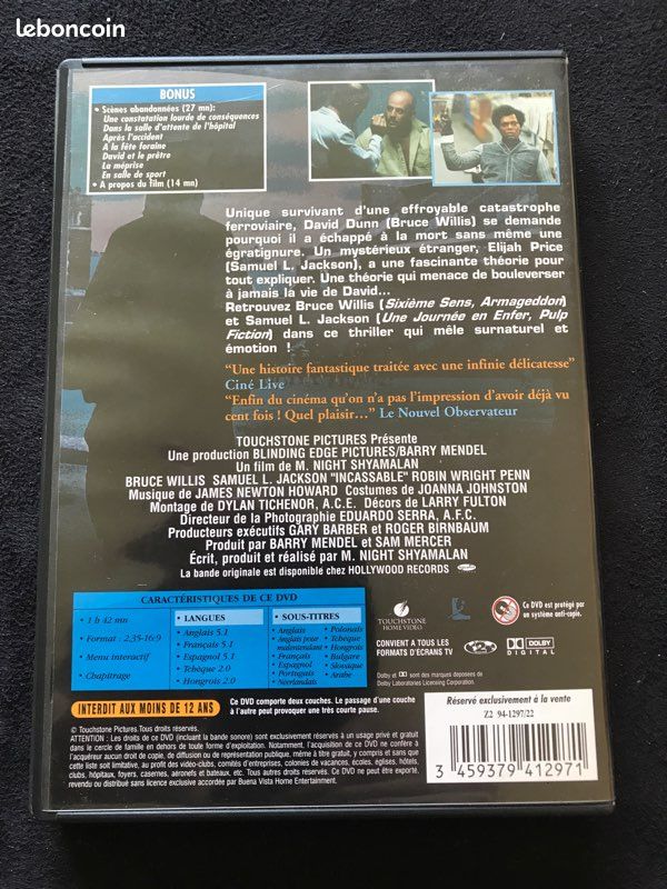INCASSABLE, Bruce Willis, Sam L jackson (image 4)