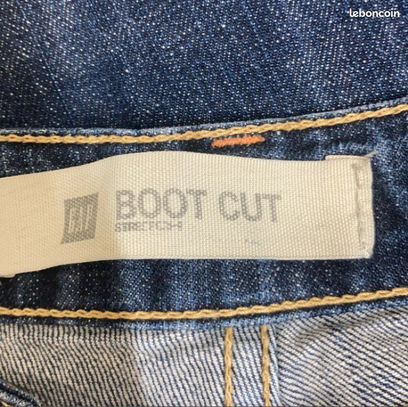 Jean Bleu Fille GAP 1969 - Taille 12, Coupe Droite, 100% Coton, Neuf Avec étiquettes