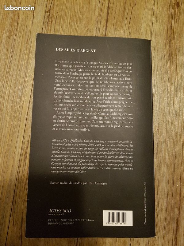 Livre Camilla Läckberg 2021 "Des ailes d'argent" (image 2)