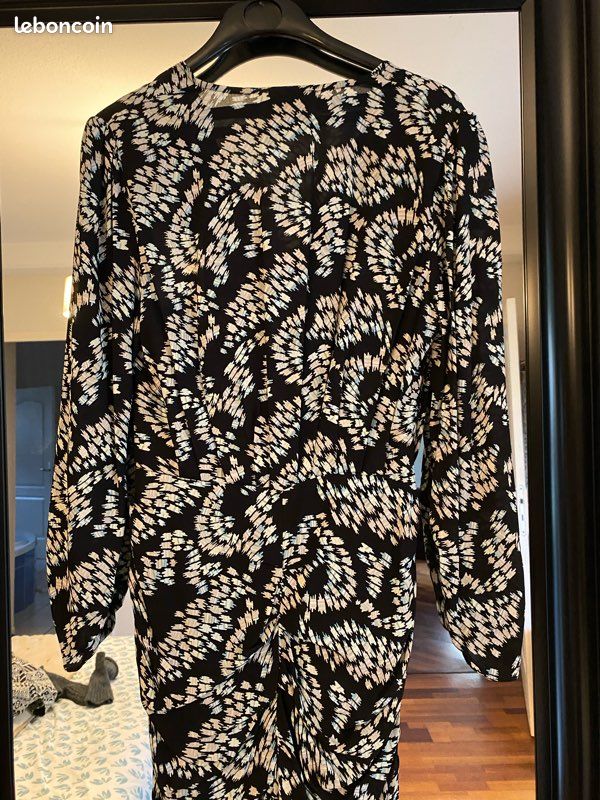 Robe En Lin Berenice - Taille M - Occasion En Très Bon état - Longueur Genou - Blanc