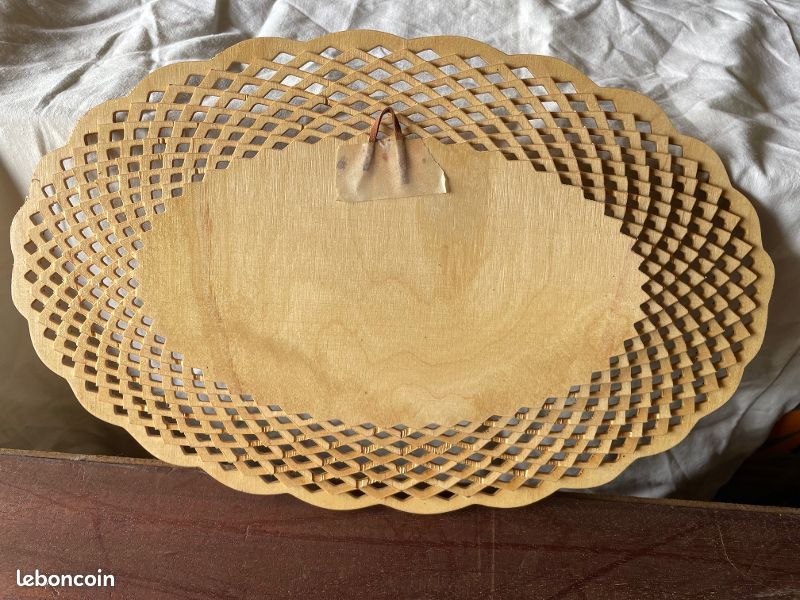 Corbeille bois rotin (image 2)