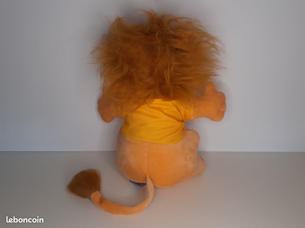 Authentique Très Belle Ancienne Peluche Mascotte LION (LCL