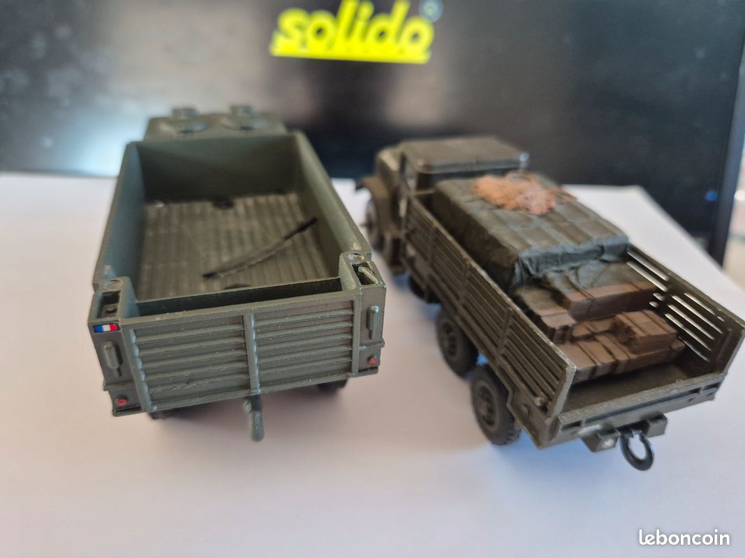 SOLIDO MILITAIRE CAMION de l'Armée Française BERLIET GBC 8KT en version bâché EUR 23,20