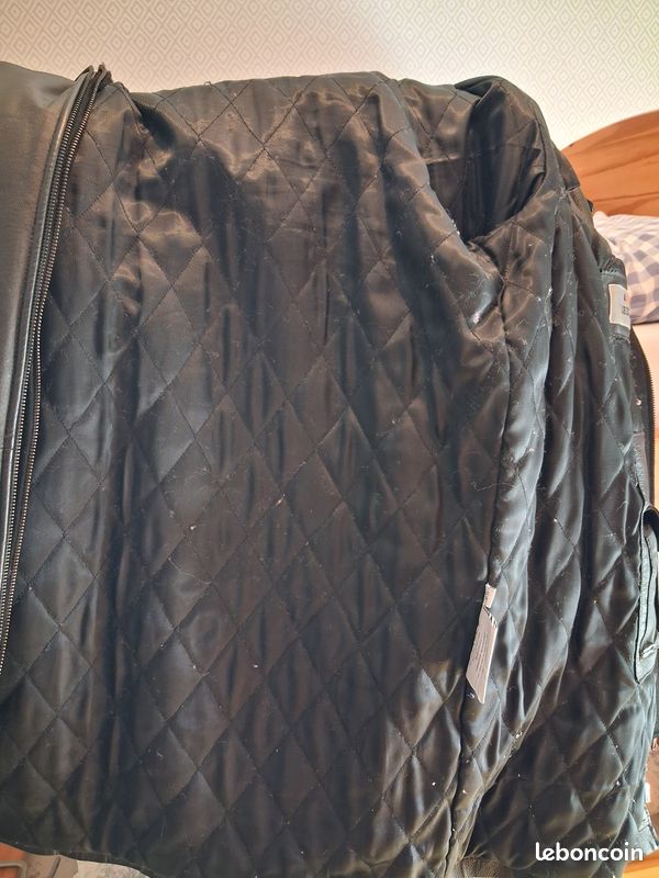 Veste homme en cuir noir (image 4)