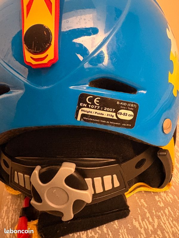 B-Slide Casque Ski Enfant BOLLE BLEU Pas Cher - Casques Ski Et