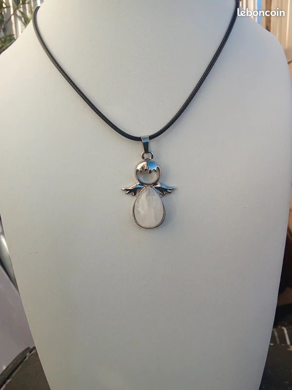 Quartz rose - Pendule en pierre de gravier naturelle Reiki pendentif quartz Rose opale charmes