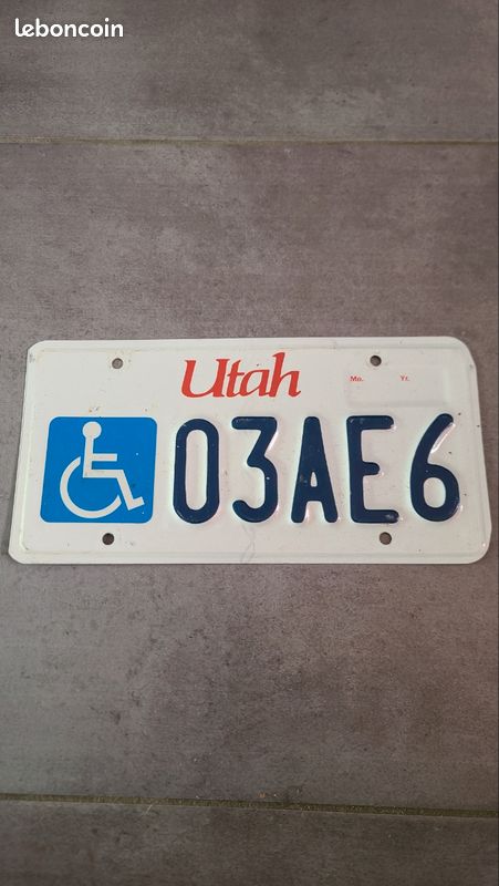 Plaque américaine authentique UTAH 🦅 (image 1)