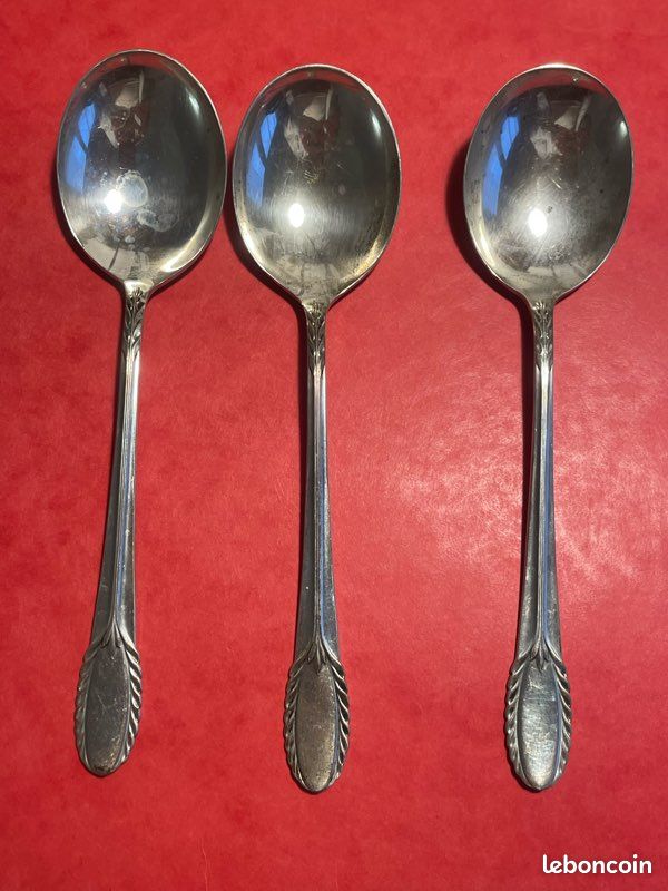 Cuillère De Service En Argent Massif Anglais - 92gr - Finition Brillante