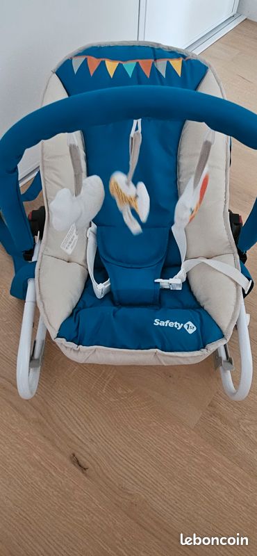 Transat bébé avec arche _Dossier Molletonné Ajustable - Arche de Jeu Amovible - Déhoussable (image 1)