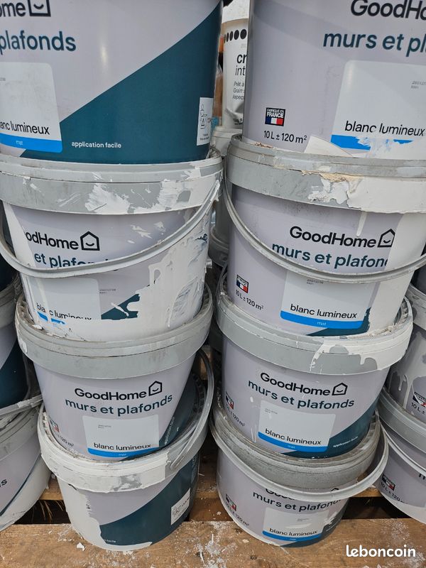 Gros lot Peinture blanc mat intérieur murs et plafonds a prix sacrifié (image 2)