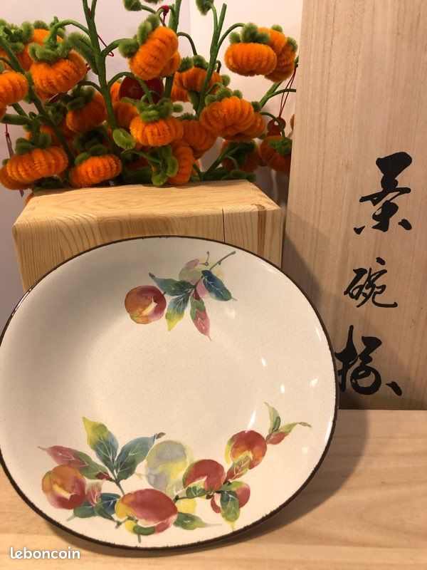 Vaisselle art à la table lot de cinq assiettes à salade céramique japonais (image 3)