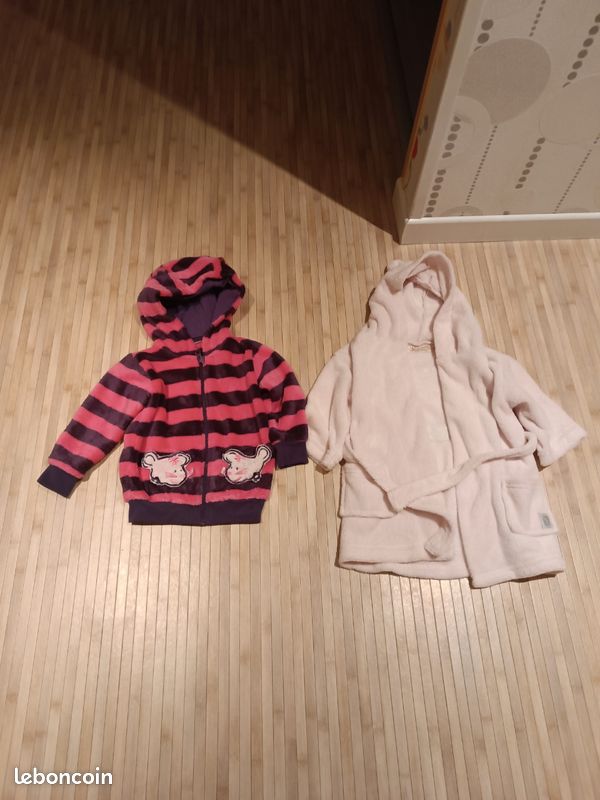 Robe de chambre + gilet fille taille 3 ans (image 1)