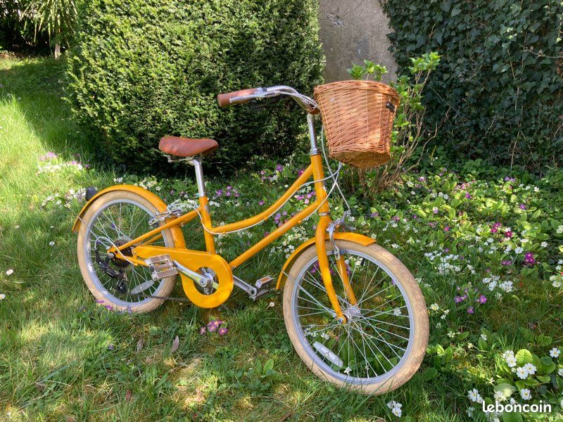Vélo Enfant Bobbin Gingersnap 20 Pouces - Pour 7 à 9 Ans Avec Panier Osier Et Sonnette - 6 Vitesses